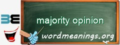 WordMeaning blackboard for majority opinion